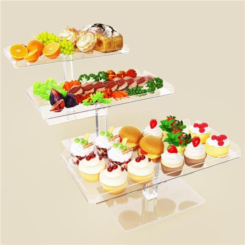 Cupcake Stand 3 Tier Acrylic Dessert Table Display Wedding Birthday Tea Party Ho